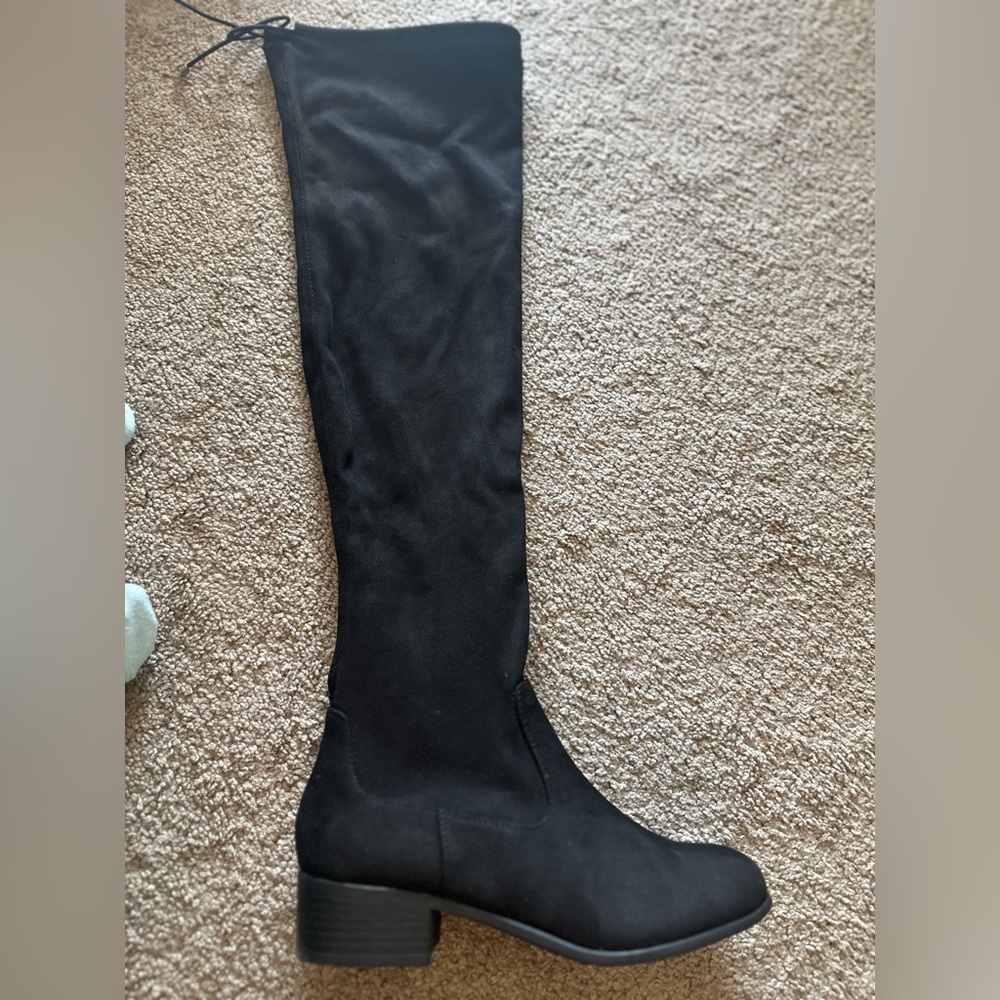 Over the knee suede boots